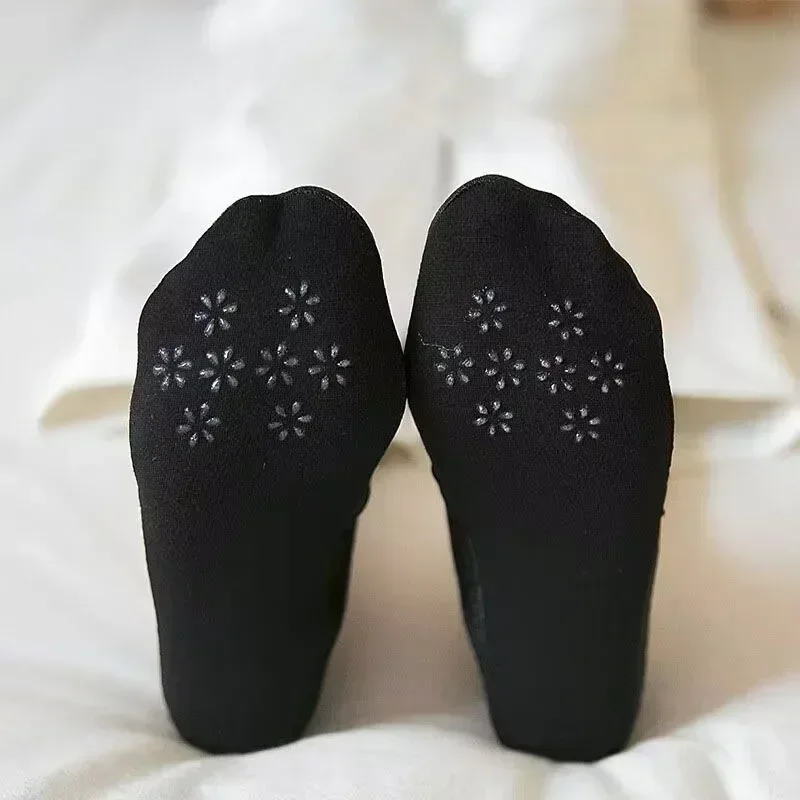 5 par/lote calcetines de mujer calcetines náuticos verano transpirable silicona antideslizante fino Invisible tobillo calcetín transparente corto Sox