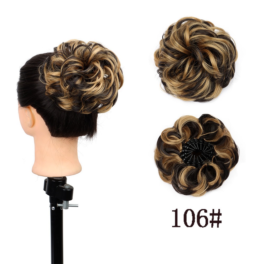 Syntetyczne doczepiane koki robić włosów roztrzepane kręstożek włosy Scrunchies treski syntetyczne Chignon pączek Updo treski dla kobiet: #10