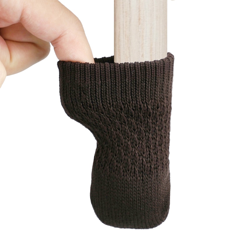 4 Stuks Stoel Been Sokken Doek Handschoenen Vloer Bescherming Breiwol Sokken Anti-Slip Tafel Meubels Voeten Mouw Cover protectors