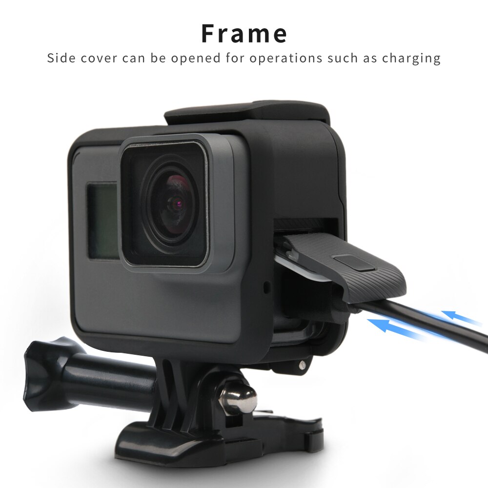 Para gopro acessórios conjunto go pro hero 7 6 5 kit caso eva filme temperado habitação à prova dwaterproof água filtro vermelho quadro silicone protetor