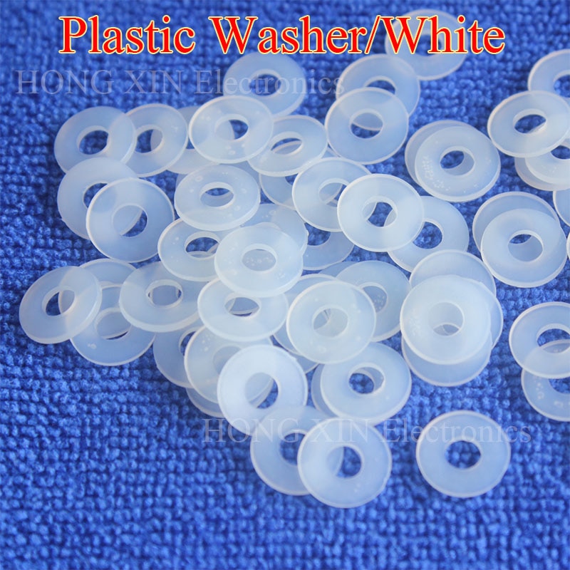 M2 M2.5 M3 M4 M5 M6 M8 M10 M12 Wit Plastic Nylon Ring Plated Platte Spacer Seals Washer Pakking Ring O Ring Pakking Wasmachines 1 stks