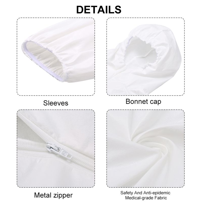 Disposable Protection Gown Dust Spray Suit Siamese Non-woven Dust-proof Anti Splash Clothing Safely Protection Clothes