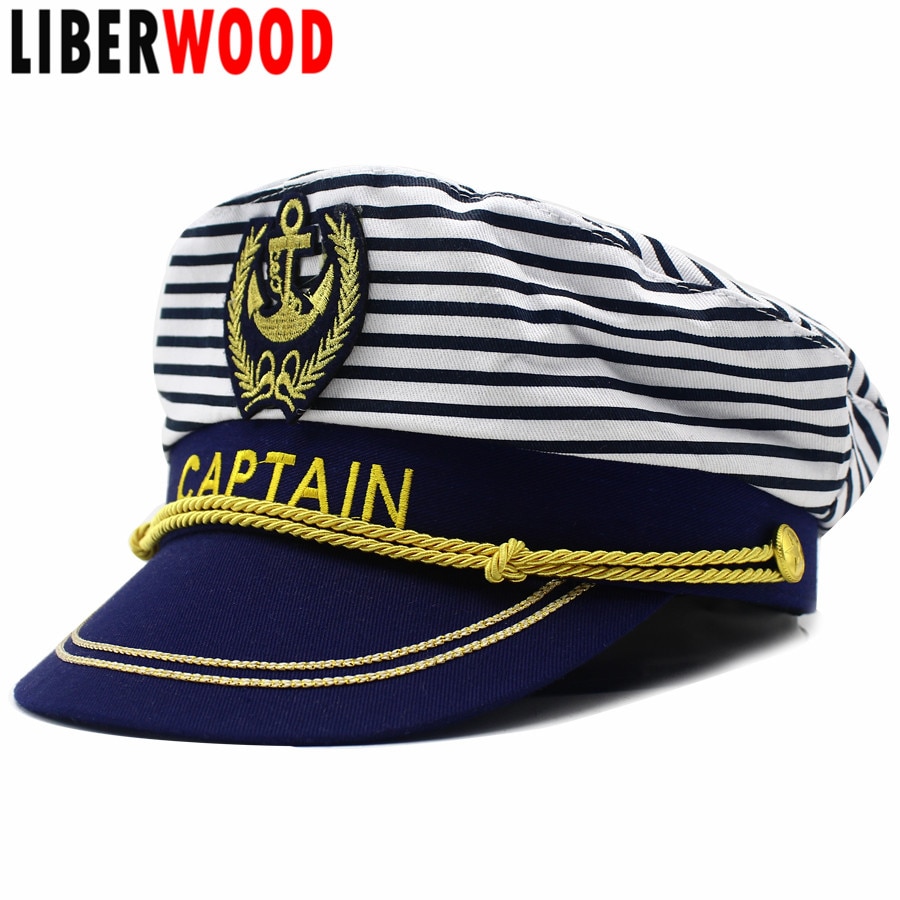 Liberwood venezia kaptajn hat cap marine m... Grandado
