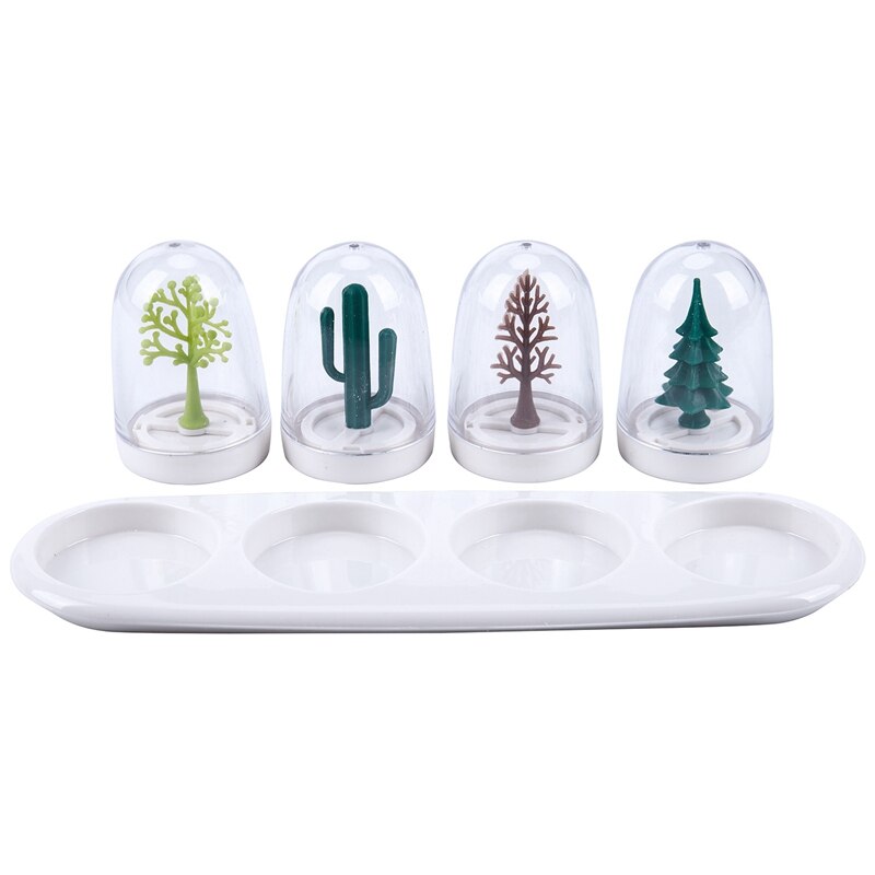 4pcs Kitchen Supplies Four Seasons Plant Spice Jar Seasoning Bottle Salt Sugar Pepper Shaker Cooking Tools