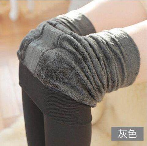 Warm all-in-one Pants Women 200g Stretch Plus Velvet Thick Pearl Velvet Leggings for Autumn and Winter 40-70lb: D