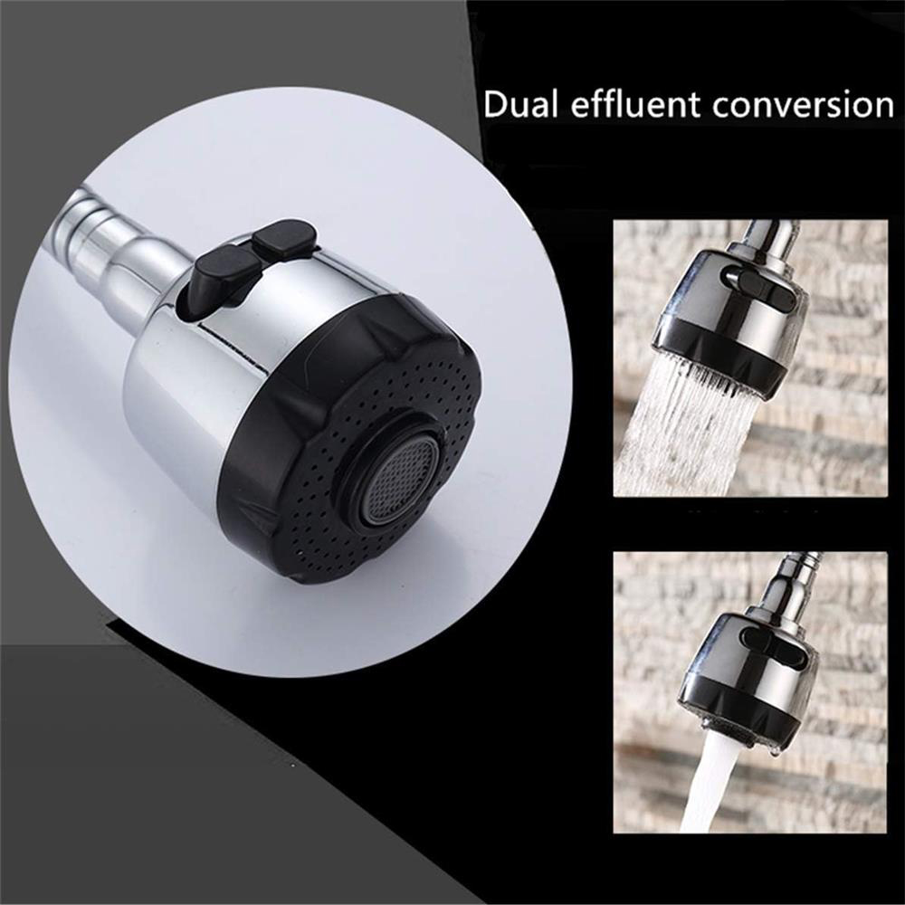 Buse d'extension de robinet de cuisine à double trou, robinet d'économie d'eau, accessoires d'évier, rotation à 360 °, F/05