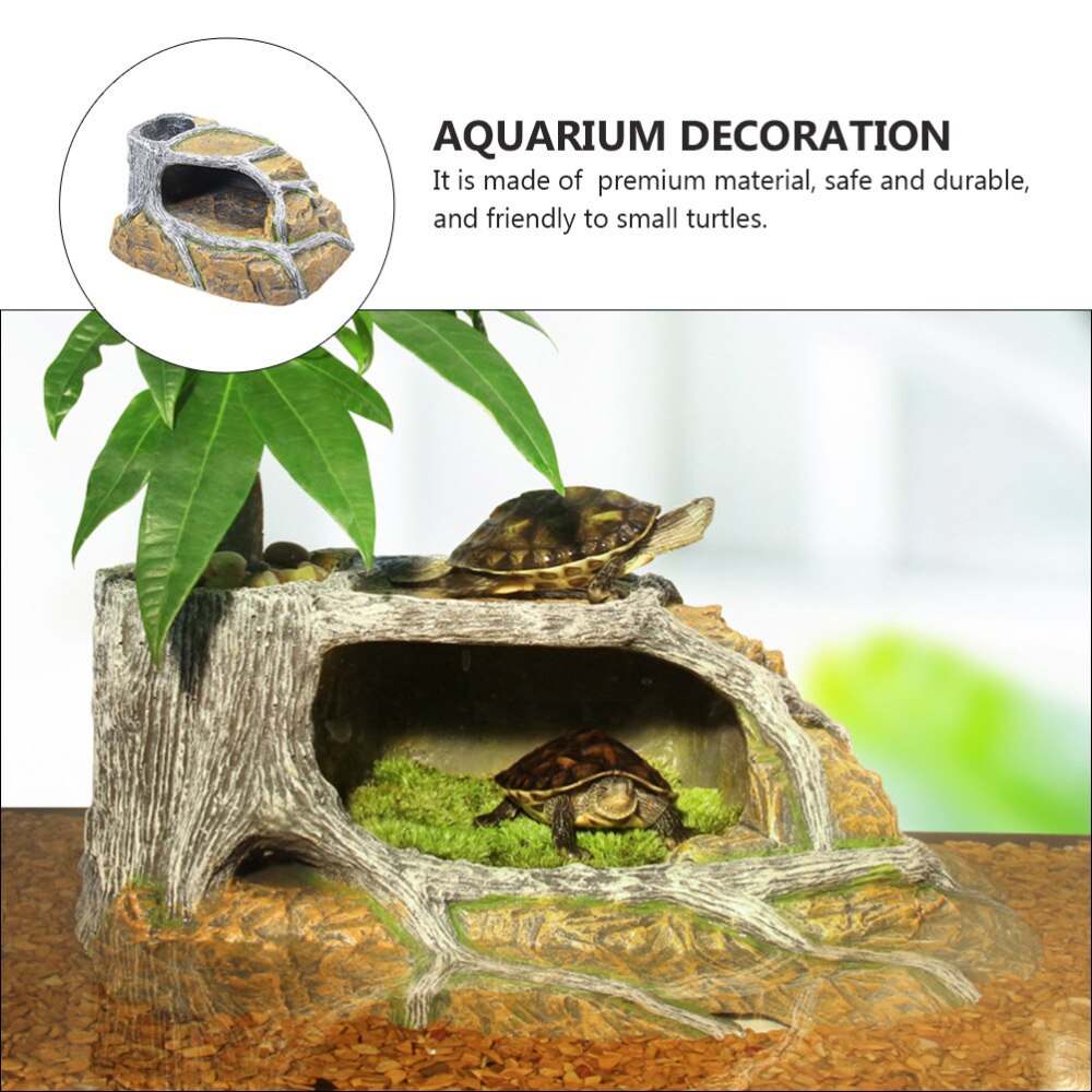 1Pc Aquarium Aquarium Decor Schildpad Klimmen Schildpad Terras Ornament