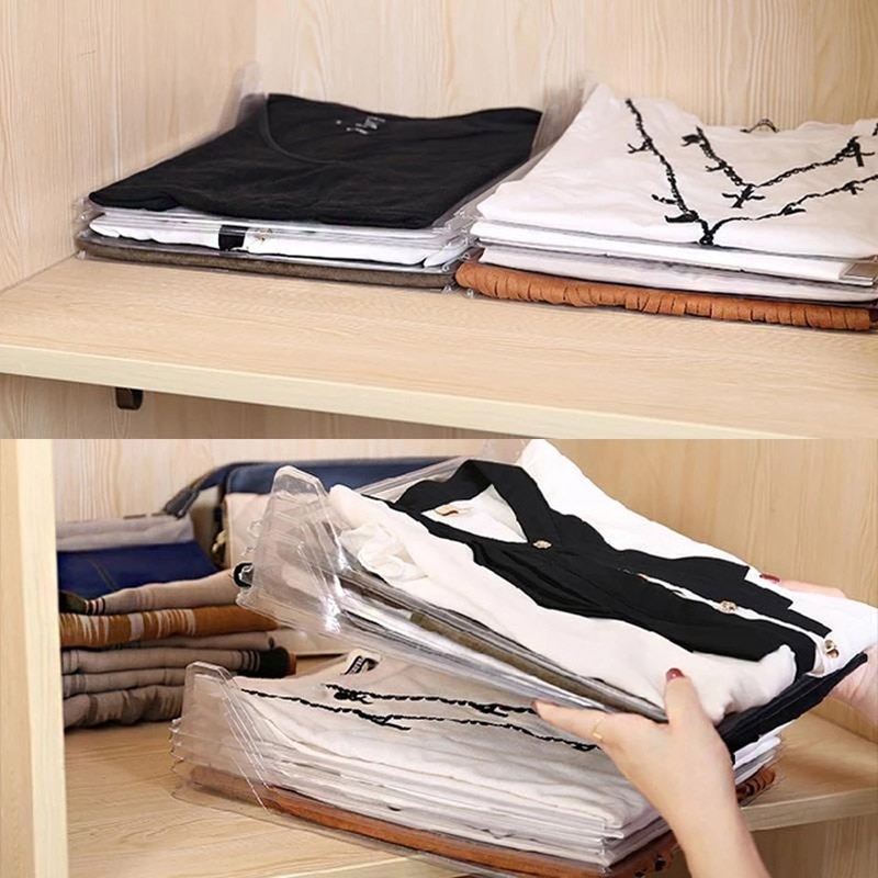10 Layer Clothes Storage Board Fold Clothing Organizer Shirts Folder Backpack T-shirt Document Closet Drawer Divider Organizer