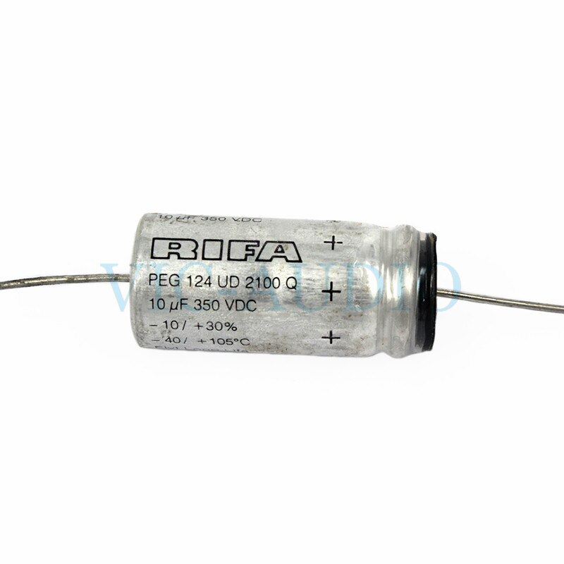 Condensador electrolítico de Pin Axial, piezas de amplificador de 10UF y 350V, accesorios de Audio para bricolaje, serie Richa PEG124, 2 uds.,