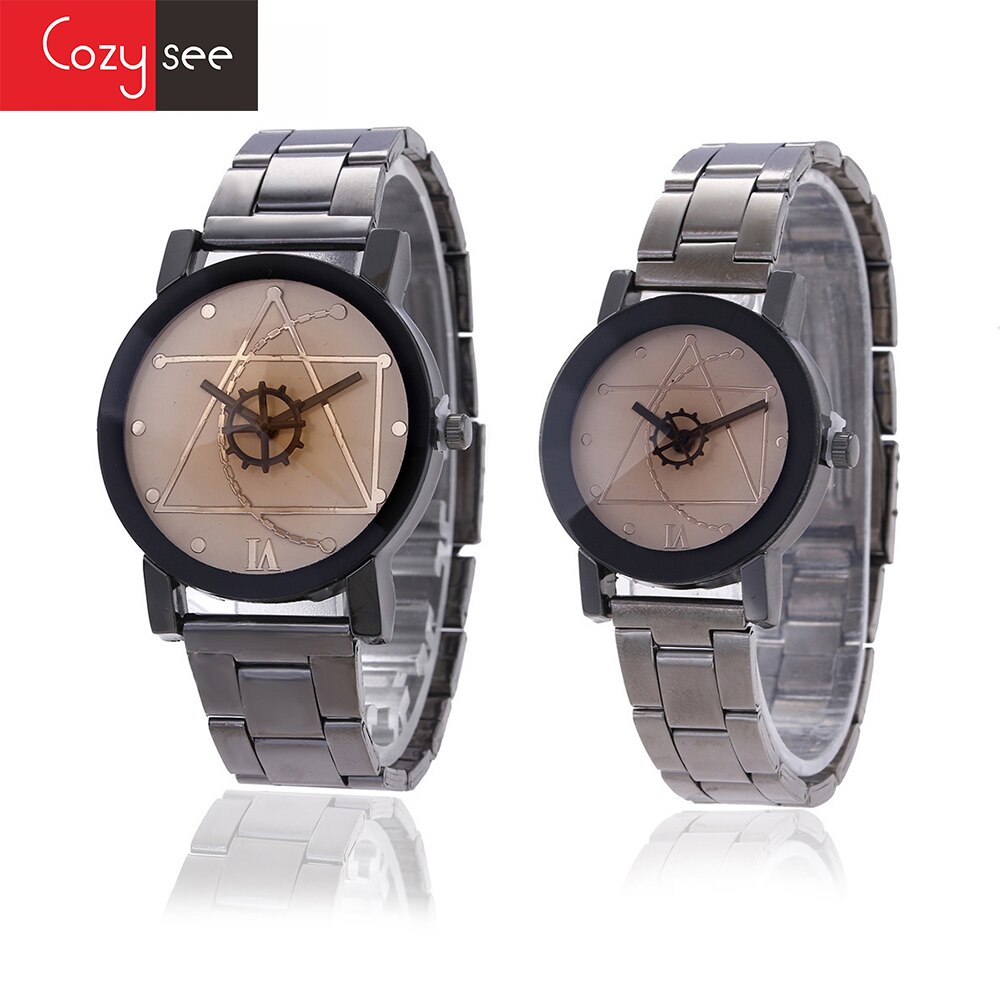 Original Couple montre en acier inoxydable paire montres horloge pour hommes et montre pour femme