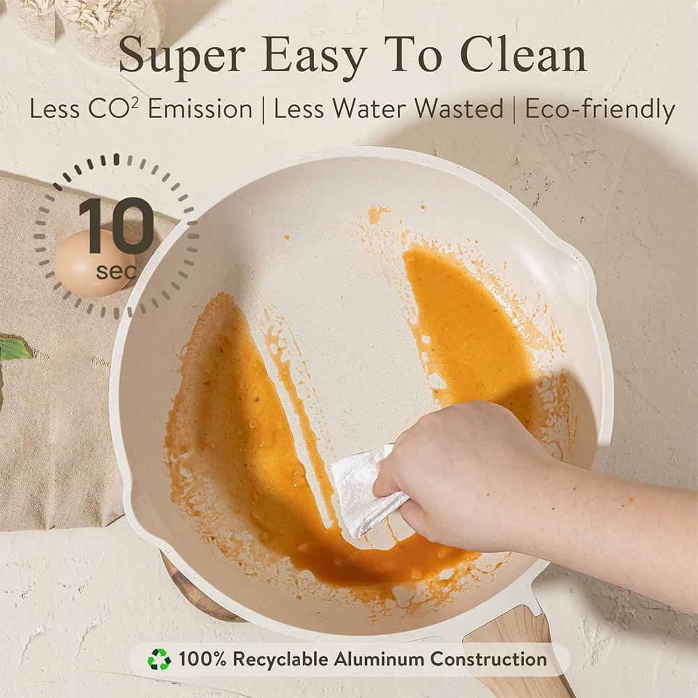 Donnor Frituurpan Met Anti-Aanbaklaag Met Deksel Gezonde Granieten Coating Jumbo Cooker Bakpan Met Giet Tuit Ei Omelet Pan Jt279