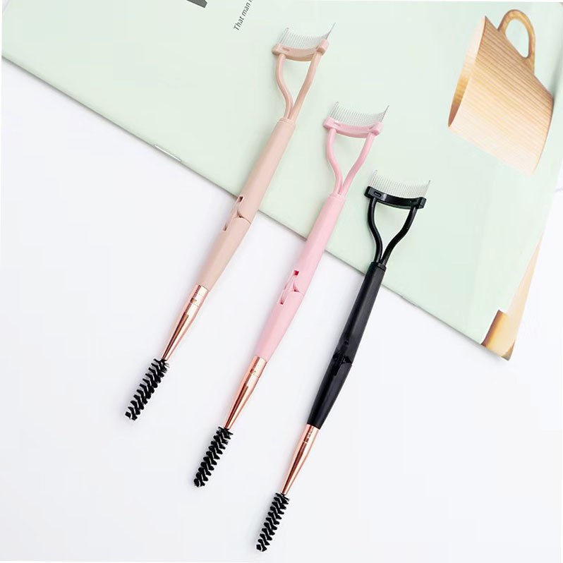Eyelash Separator Metal Teeth Straight Eyelash Curler Beauty Makeup Stainless Makeup Tool Eyelash Brush Comb Mascara Curl: LIGHT BLUE
