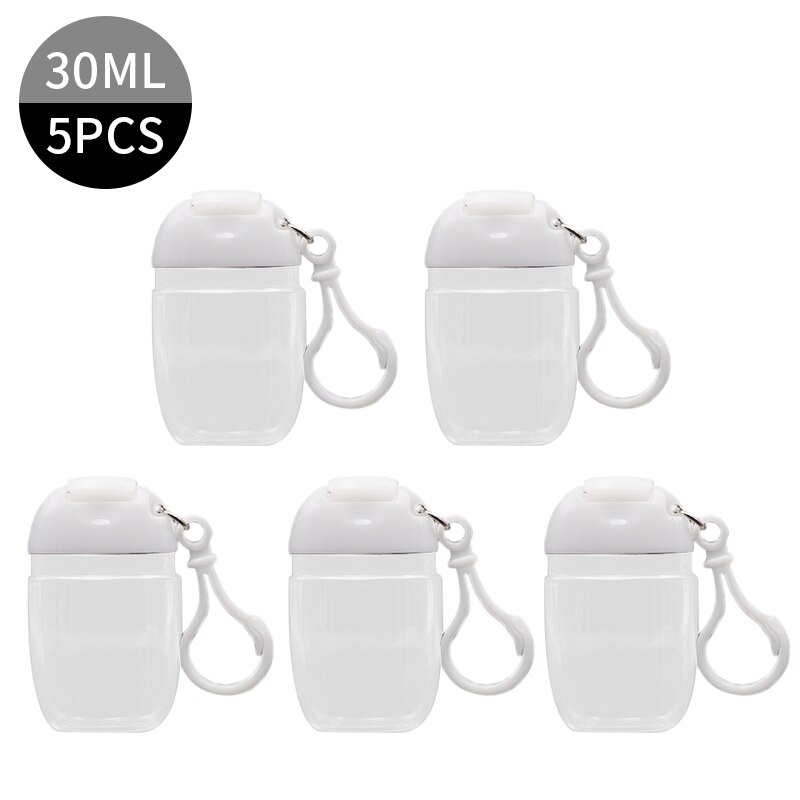 Travel Plastic Transparent Bottling With D-shape Carabiner Portable Packaging Bottle Durable Stylish Travel Bottles: 1