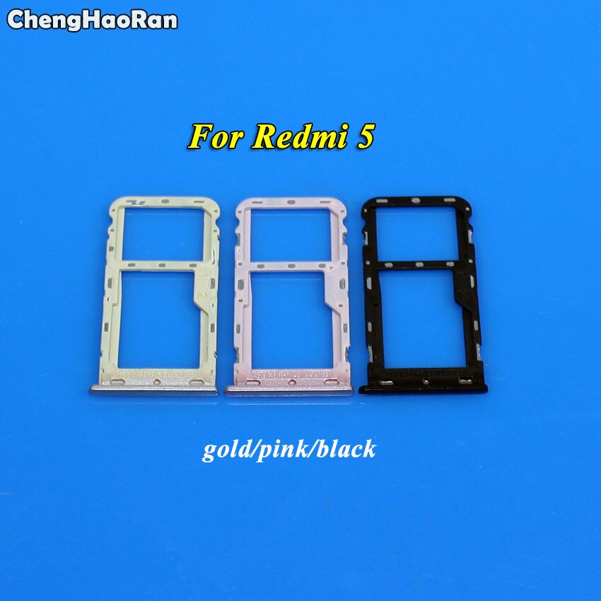 ChengHaoRan SIM Card Presa Vassoio di Slot Per Supporto SIM Card e Adattatori Per Xiaomi Redmi 5 5A 5 Più 5Pro Nota 5A Sim Card adattatore