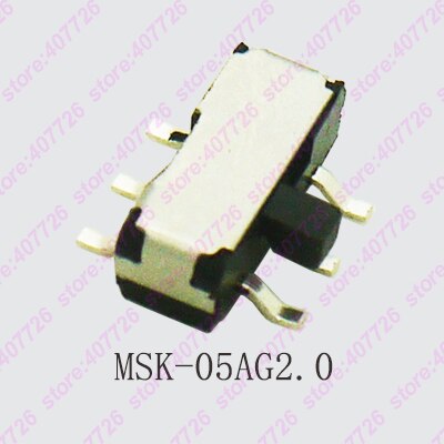 20PCS Mini Slide Switch On-OFF Micro Toggle Switch 1P2T H=1.5/2/4MM Miniature Horizontal Slide Switch SMD/DIP: MSK-05AG2.0