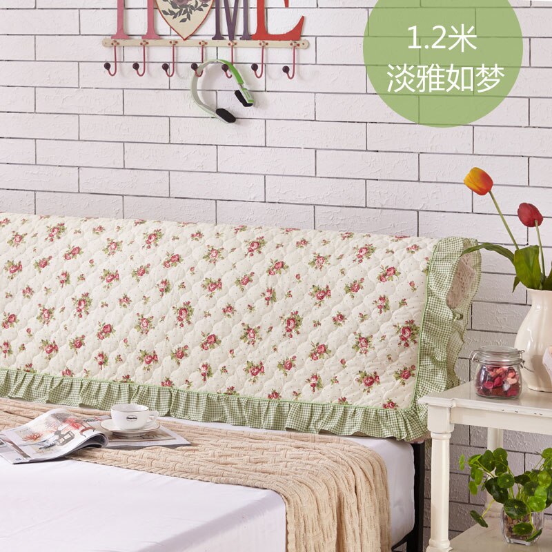 Couvre-tête de lit en coton de Style coréen, housse de protection de tête de lit en dentelle florale, pour chambre à coucher, décor de meubles, 1 pièce: 2.2M bedhead cover