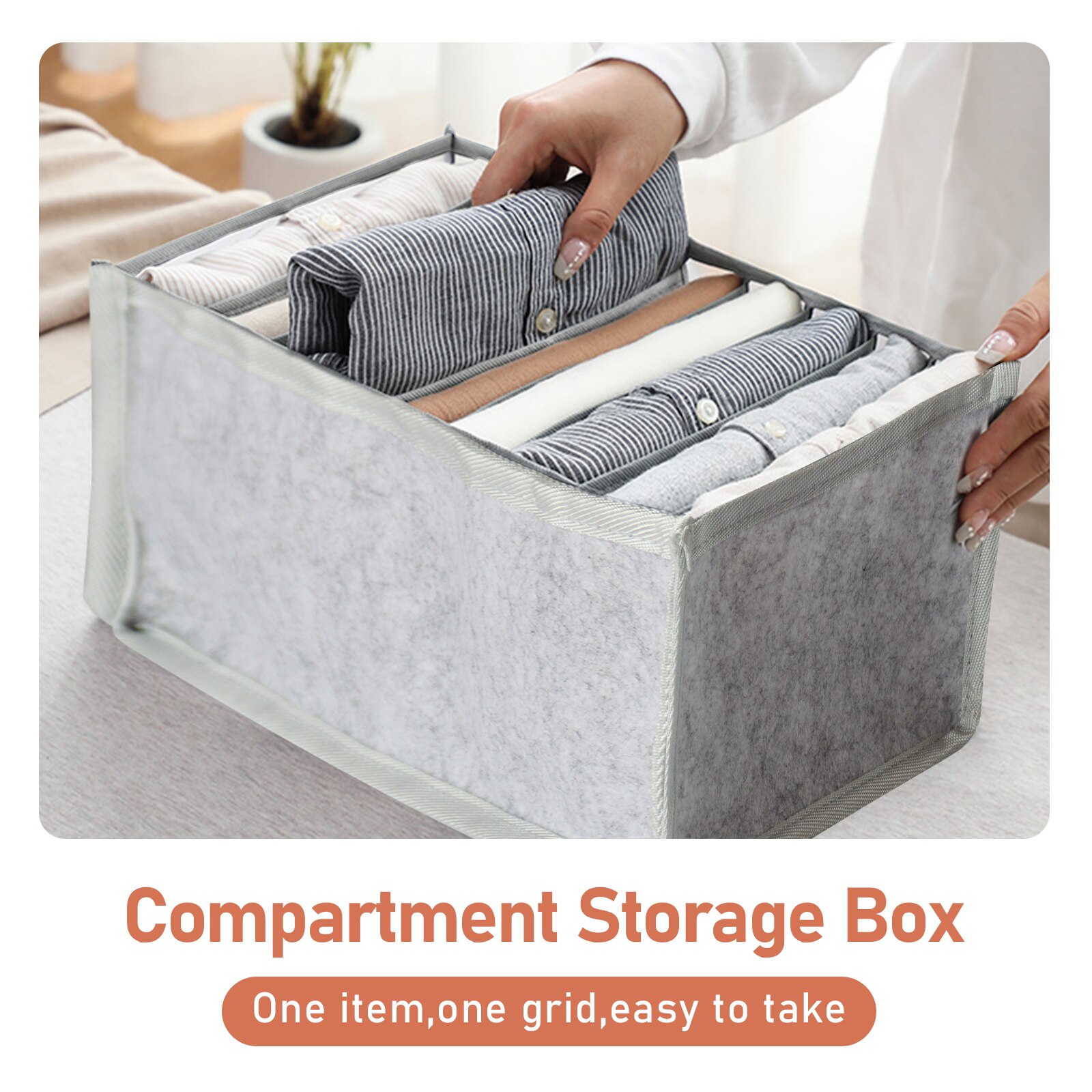 Clothes Organizer Jeans Storage Box Organizer Box Wardrobe Clothes Storage Box with Compartments Socks Underwears Bras Storages
