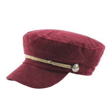 Xdanqinx vinter kvinders avisdreng kasketter reb hovedbeklædning dekoration hær vintage kvinde hat retro mærke kasket til kvinder: Rød