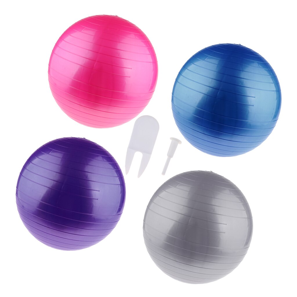 Anti-burst Yoga Ball Exercise Equipment for Workout Program at Gym, Home,Travel, Office