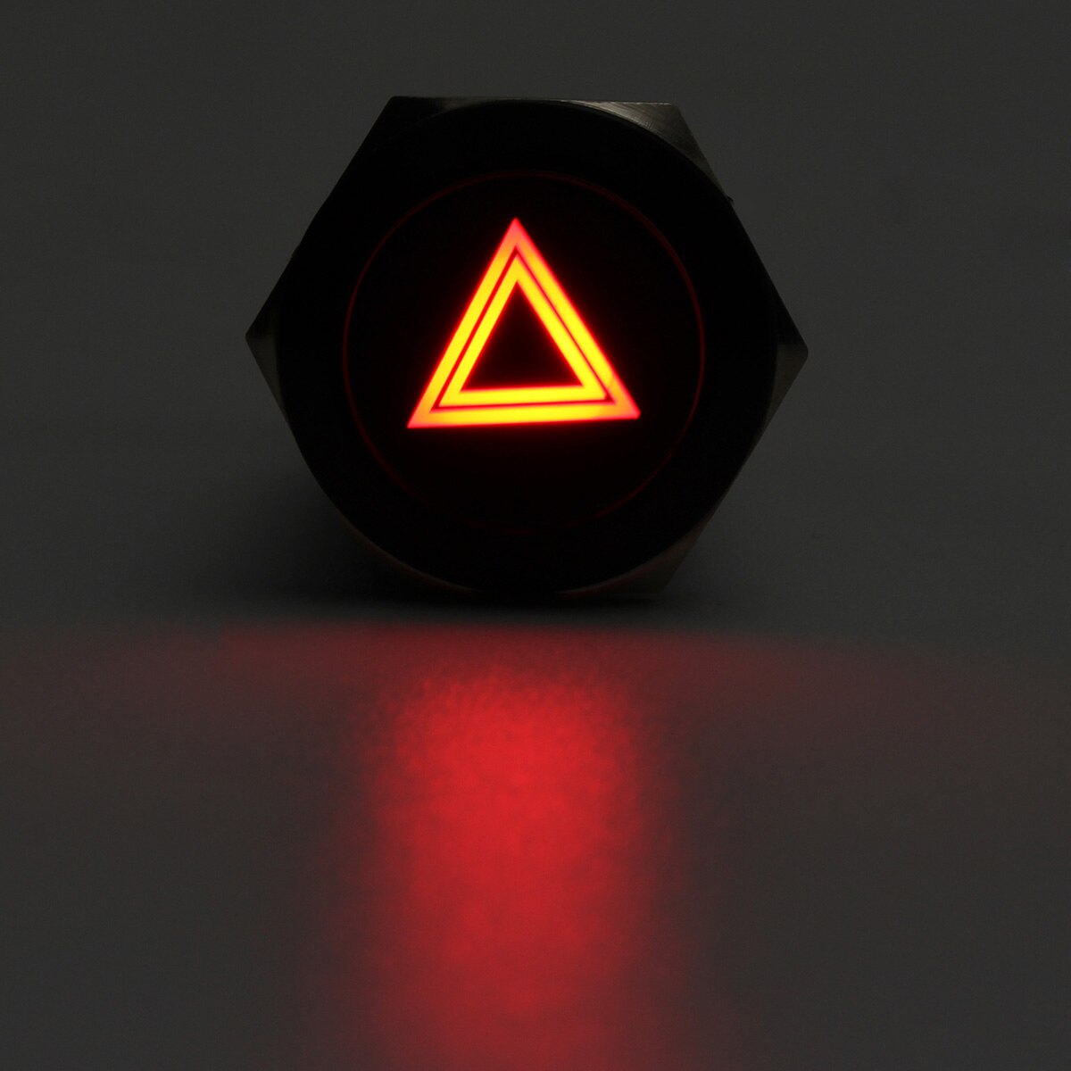 19mm Car LED Push Button Switch 12V Hazard Warning Light Switches Self-lock Momentary Waterproof For Truck Boat: Red