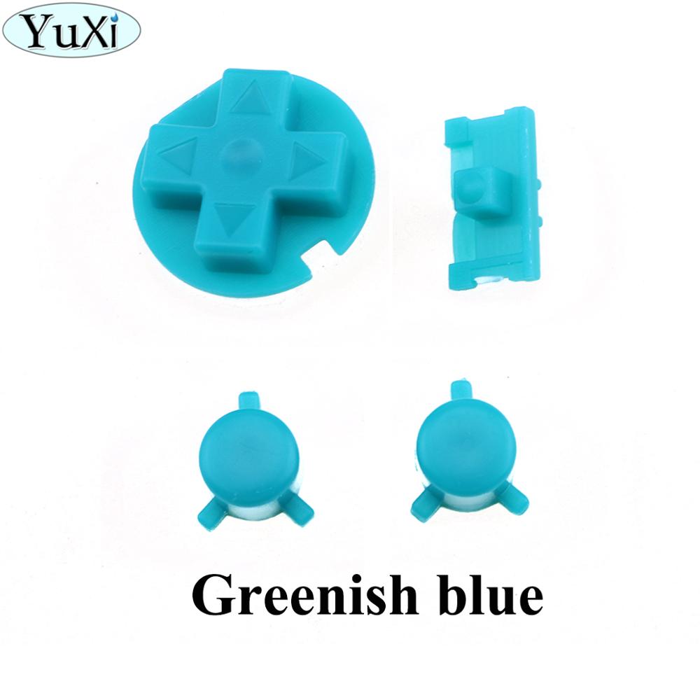 YuXi Multi Farbe AB Tasten Tastaturen für Gameboy Tasche Für Gameboy Auf Off für GBP D Pads Power Tasten Grün gelb Rot blau: Greenish blue