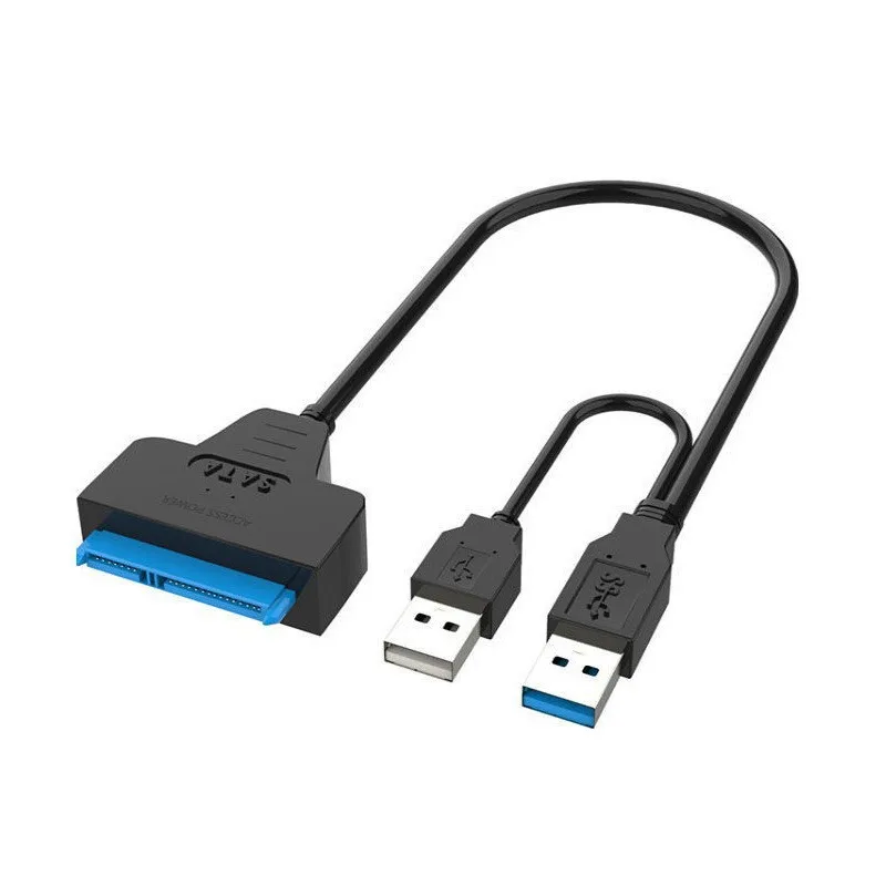 USB 3.0 To Sata Cable For 2.5 Inch External HDD SSD Hard Drive Adapter SATA To USB Hard Disk Adapter Computer Cable: grey
