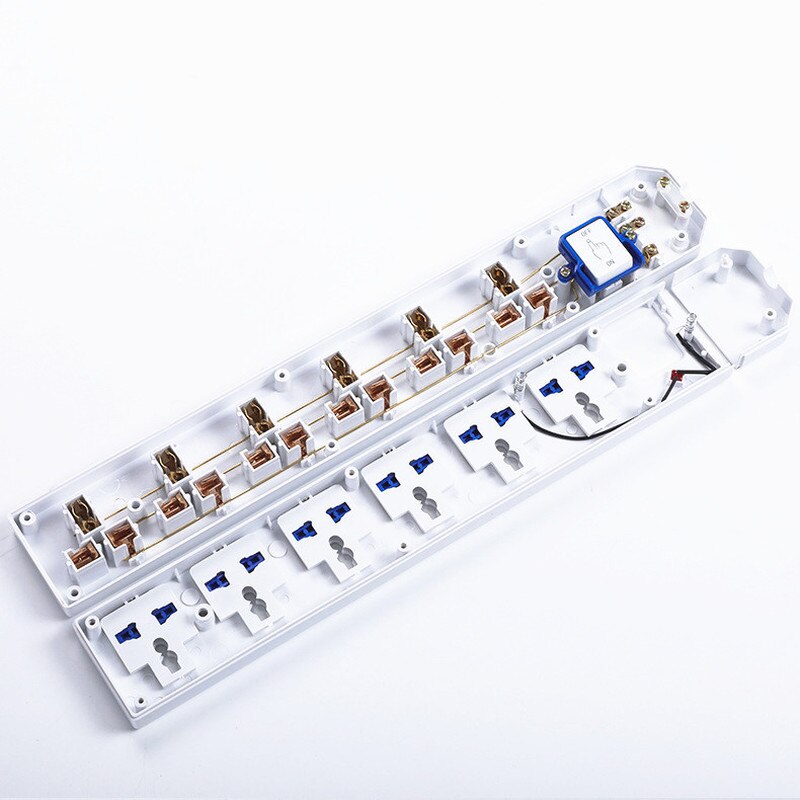 Regleta eléctrica recargable de 10A, 250V, 2000W, CA múltiple, 3, 4, 5, 6 salidas, enchufes de EE. UU., UE, Reino Unido, AU, CN, Cable de toma de extensión
