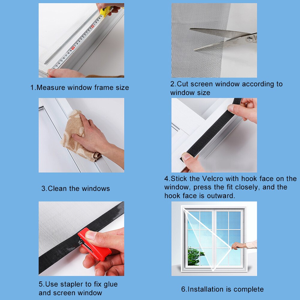 Mosquito Window Net Mesh Screen Room Anti Mosquito Venster Klamboe Gordijn Protector Insect Fly Bug Scherm Gordijn Mesh