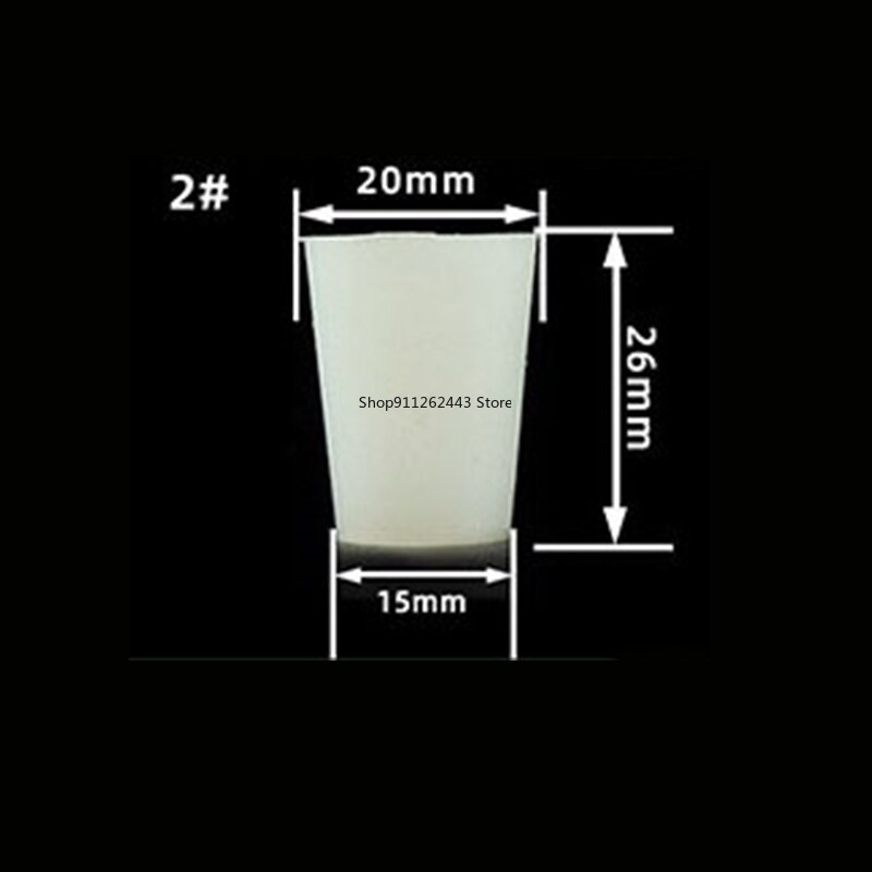 Tapones de silicona sólida para fermentación, tapones de silicona para tarro de fermentación homebrew, tapas de fermentación de goma, 00 # ~ 16 #: Model-2
