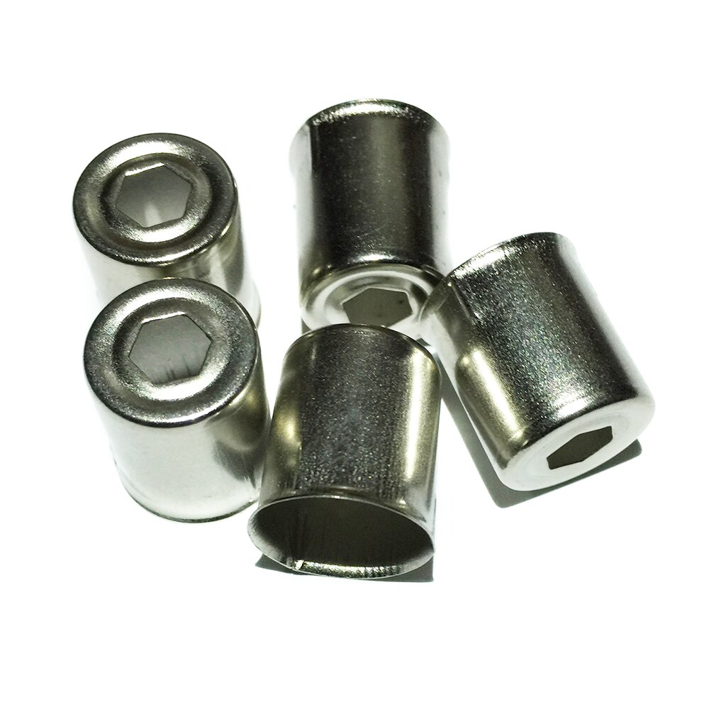 Tapa de acero para horno microondas, repuesto de agujero Hexagonal, tono plateado, partes de electrodomésticos de cocina, accesorios nuevos, 5 unids/lote