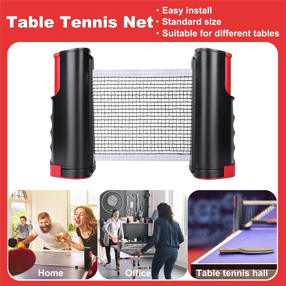 Games Table Tennis Ping Pong Set 2 Paddle Bats 3 Balls Extending Net Portable Table Tennis Set Equipment Body Fitness Strength