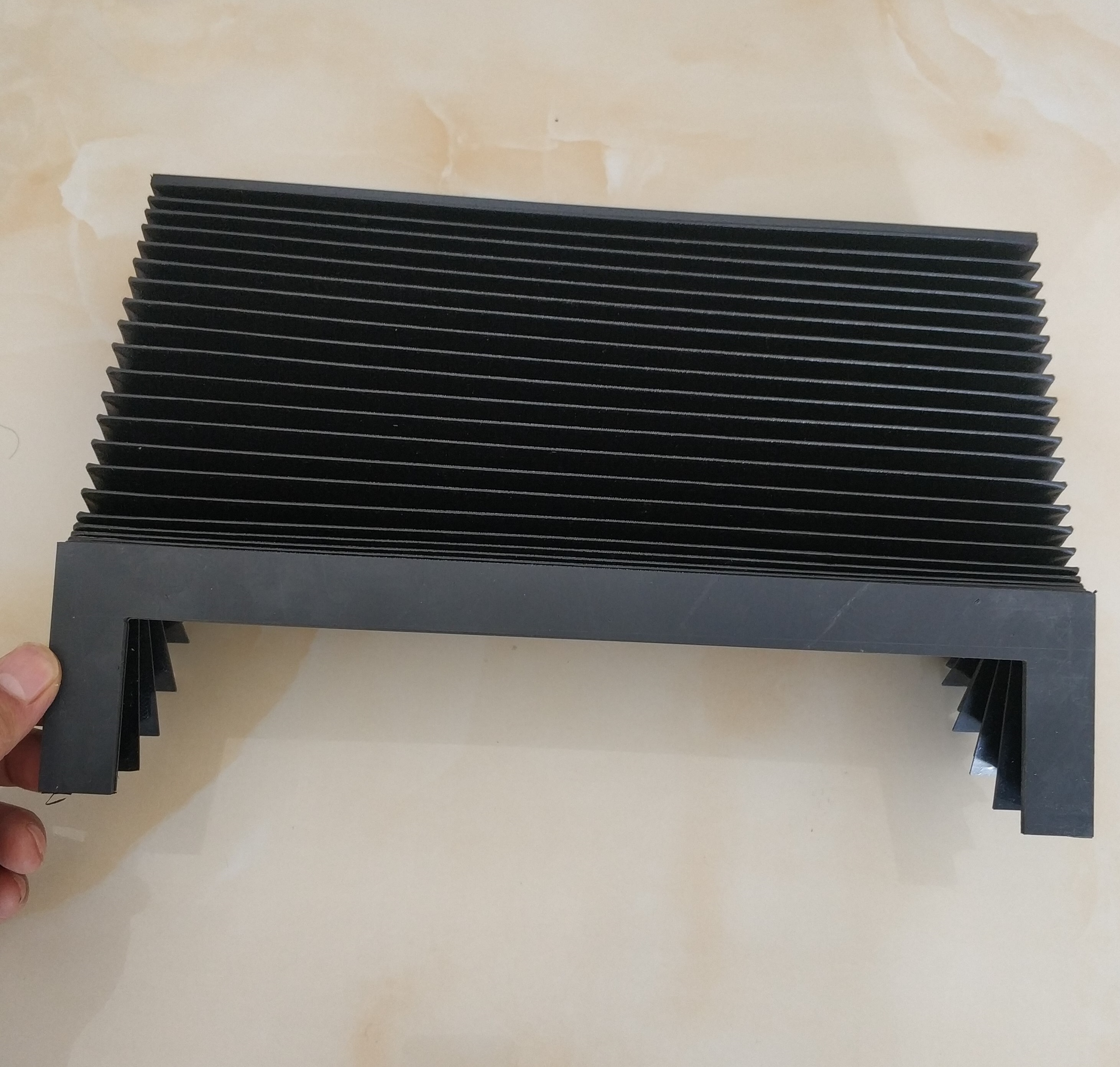 Soufflet de protection en accordéon en forme de U, Width-130mm Height-50mm maximale de length-800mm