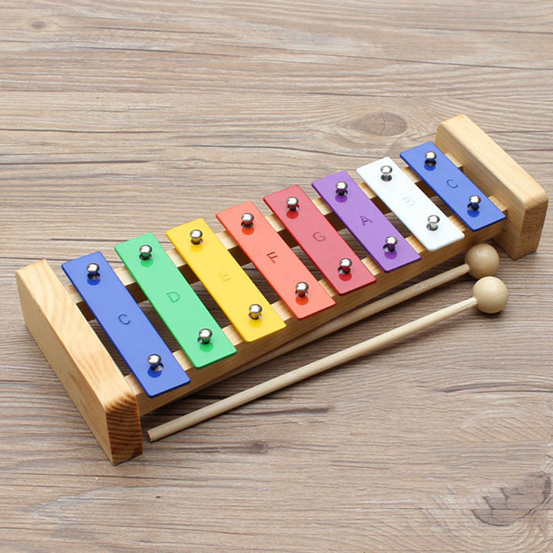 Børn banke på klaver keyboard 8- tone farverige barn musik pædagogisk legetøj & t8