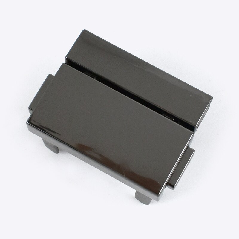 2/4pcs Meetee 38x29mm Rectangular Metal Press Push Locks Women Bag Spring Lock Snap Decorative Clasps Closure DIY Accessories: 38x29mm-4Pcs / gunblack