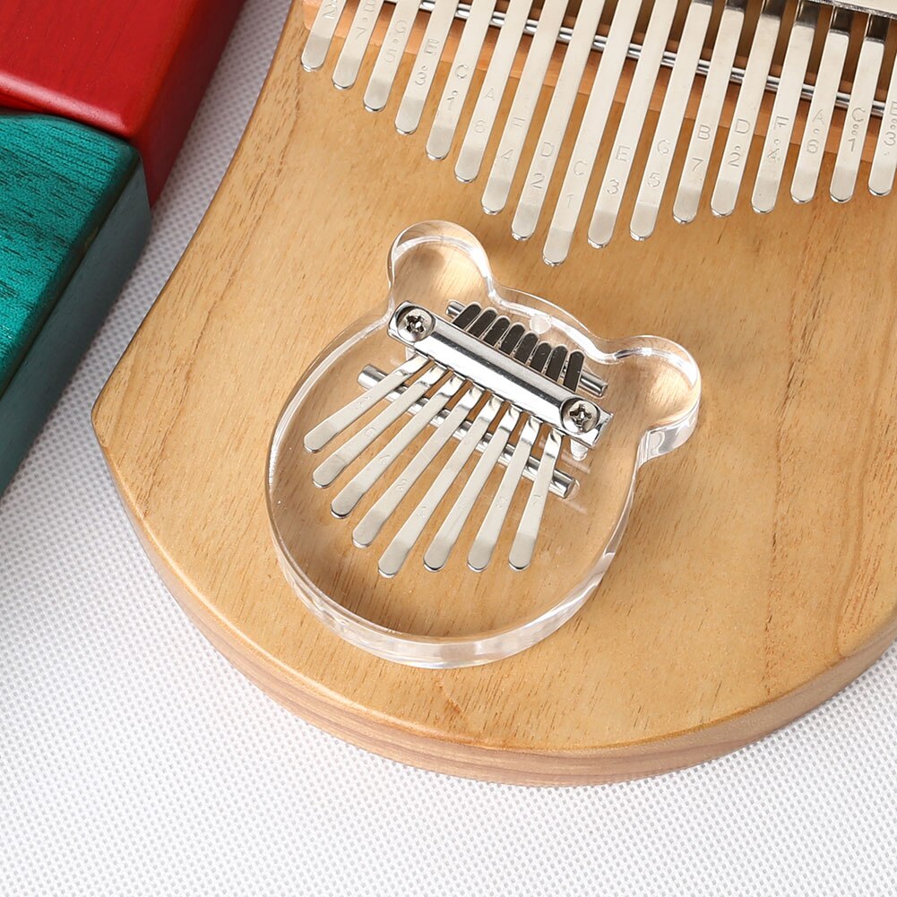 Instrumento Musical de africano Sanza Mbira, cristal claro, 8 teclas, Kalimba, Pulgar acrílico, Piano con escala