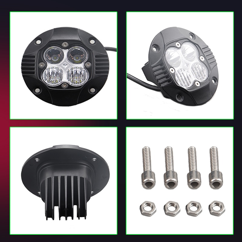 Bil led arbeidslys 40w 4000lm for offroad 4 x 4 kjøretøy kjøring 12v 24v lastebil led arbeidslys hvit combo beam