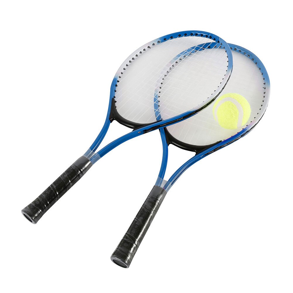 2 stk/sæt 21- tommer børnetennisketchere til træning ultra let tennisketcherpakke badmintonrygsæk: Blå