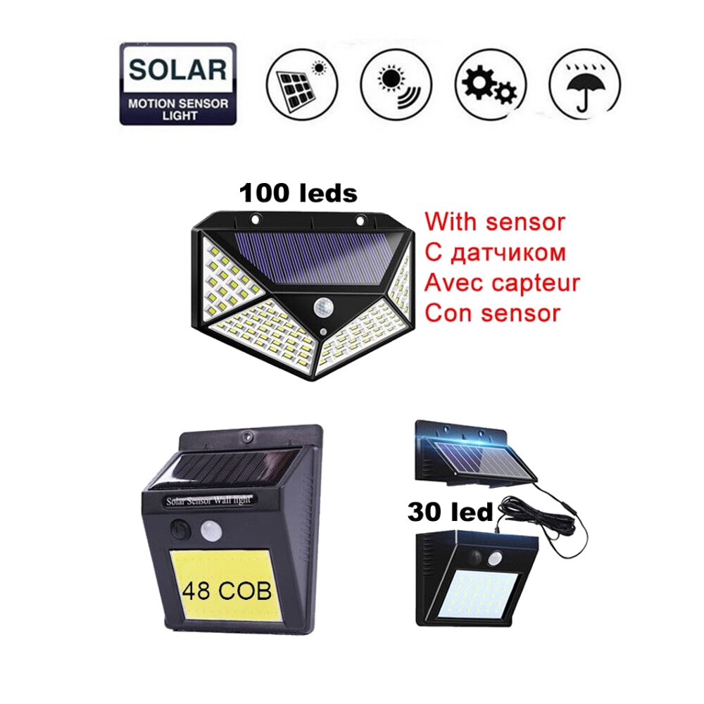 Super Helle Solar- Leuchten LED Solar- Energie Außen Bewegung Sensor Licht, LED auf Beiden Seite Wasserdicht für Deck, hof, Garten, Terrasse ind
