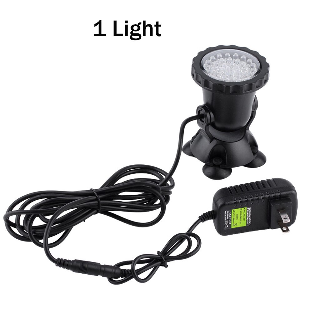 Spot lumineux submergé, étanche conforme à la norme IP68, éclairage submergé, idéal pour un Aquarium, une fontaine, une piscine ou un étang, 36 V, rvb: 1 Light No Remote