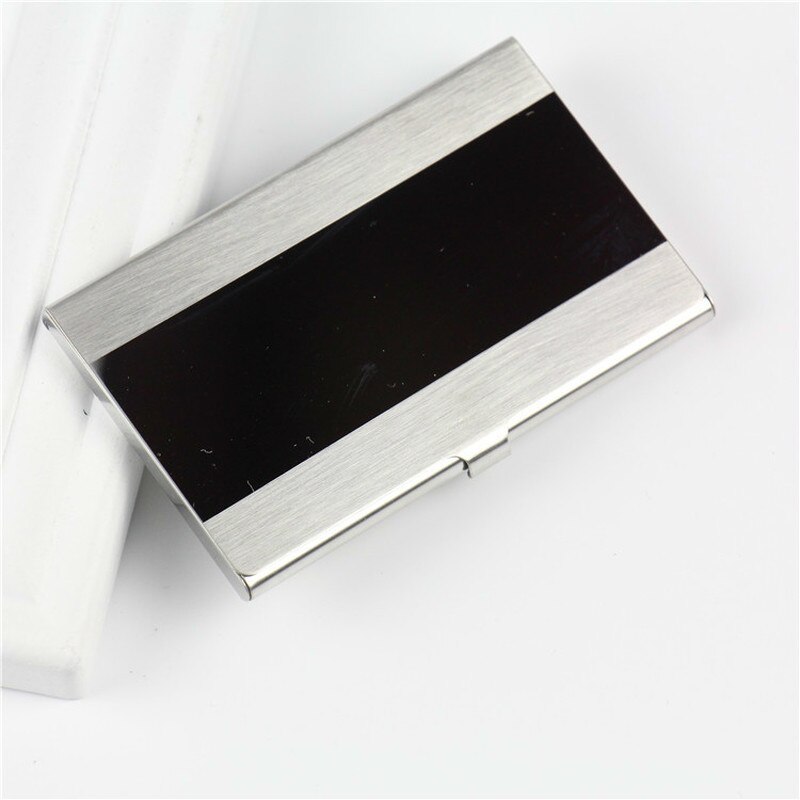 Mannen Metalen Rvs Kaarthouder Case Silver Aluminium Zaken Id Credit Bank Card Case Voor Kaarten