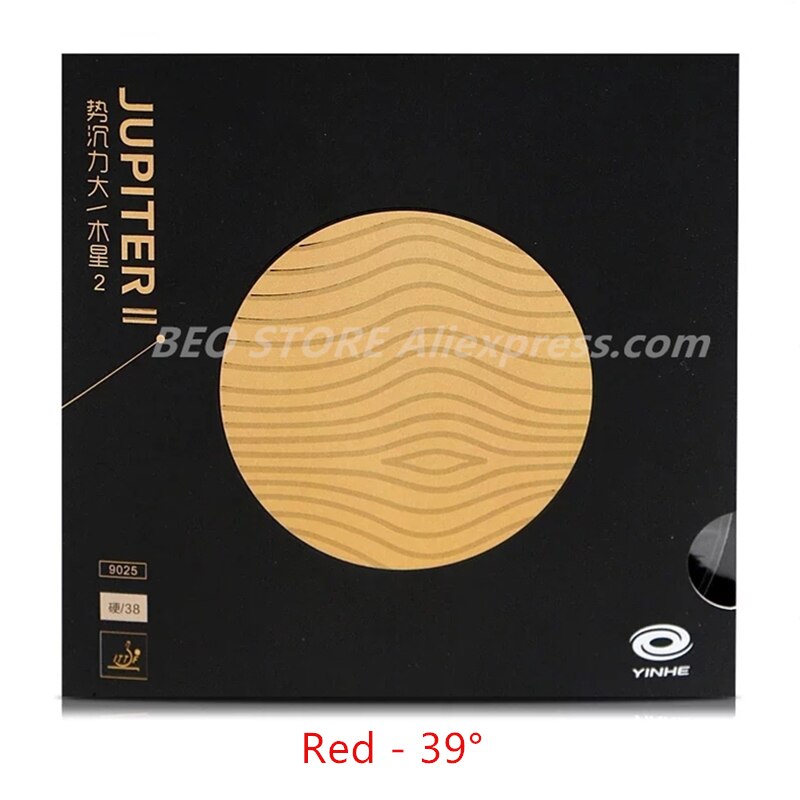 Yinhe Jupiter 2 Jupiter Ii (Sticky, Aanval &amp; Loop, Forehand) galaxy Tafeltennis Rubber Ping Pong Spons: Red H39