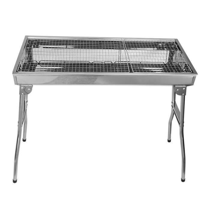 Foldable Stainless Steel BBQ GrillS Portable Outdoor Camping Bread Toaster GrillS Thickened Camping Picnic Stove BBQ Grills HWC