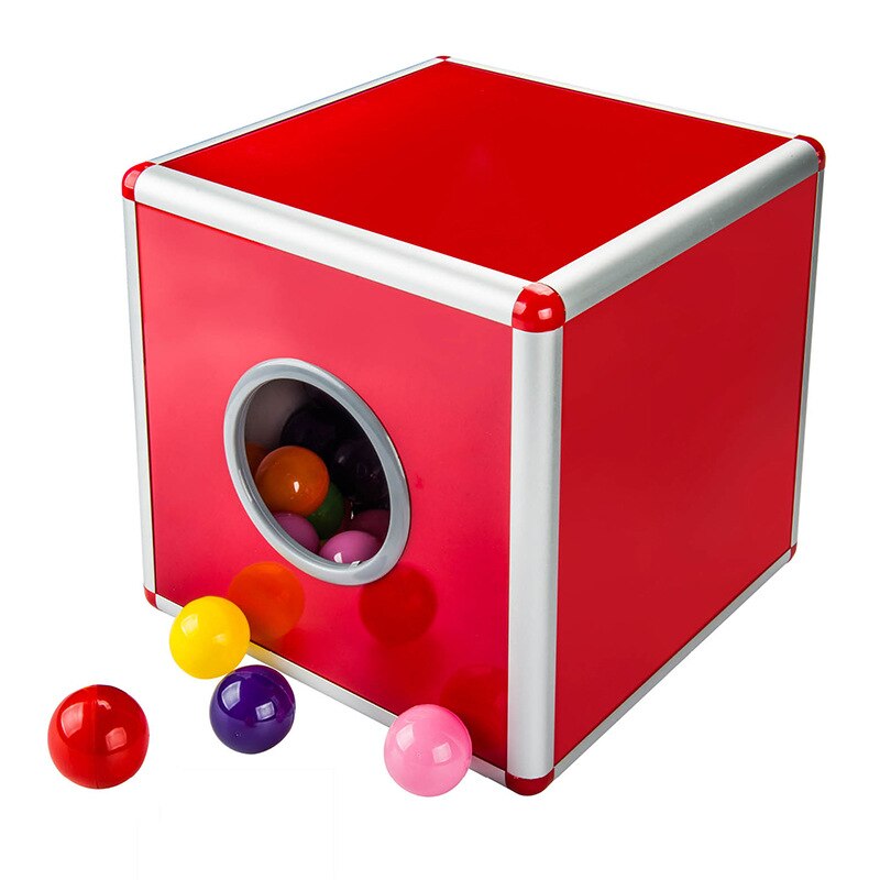B8075 lottery box custom 25cm small red detachable transparent lottery box for promotional activities