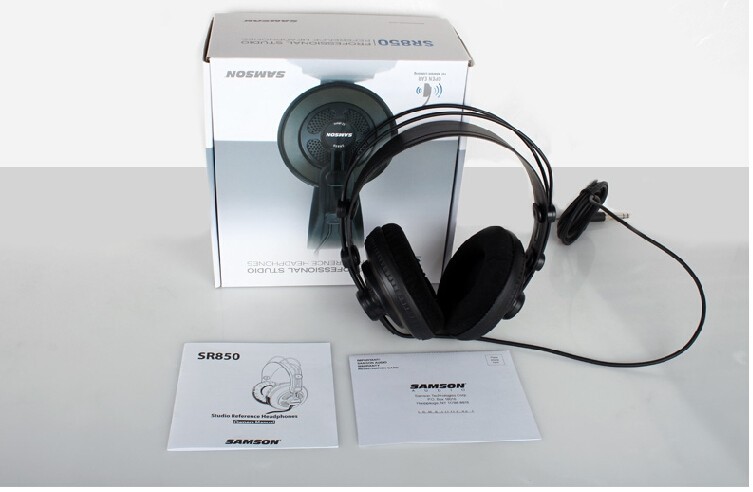 Originele Samson SR850 monitoring headset met velours oorkussen semi-open-monitor hoofdtelefoon voor studio, PC opname karaoke spel: with retail box