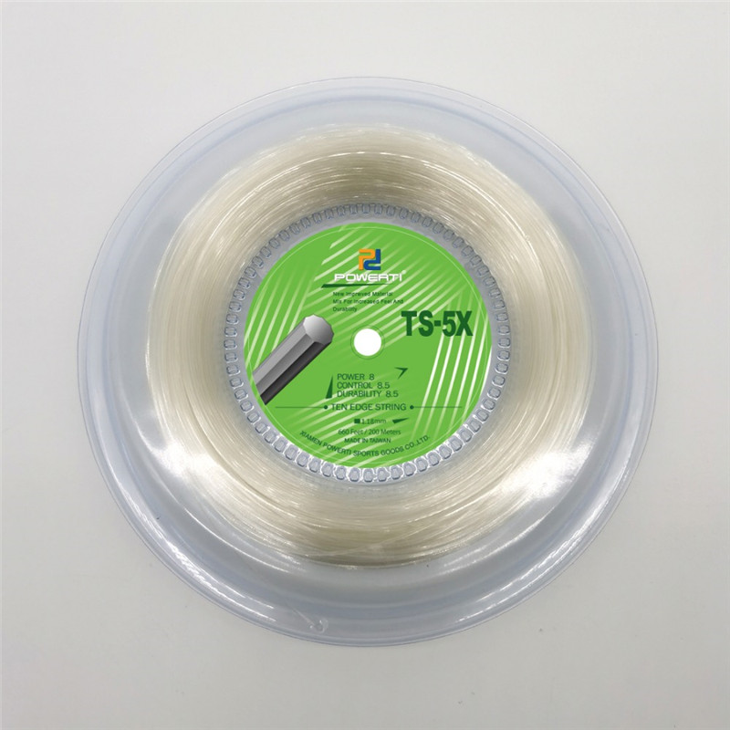 Powerti 1.18Mm Tien Rand Harde Draad Tennisracket String 200M Reel Tennis String Cycloon TX-5