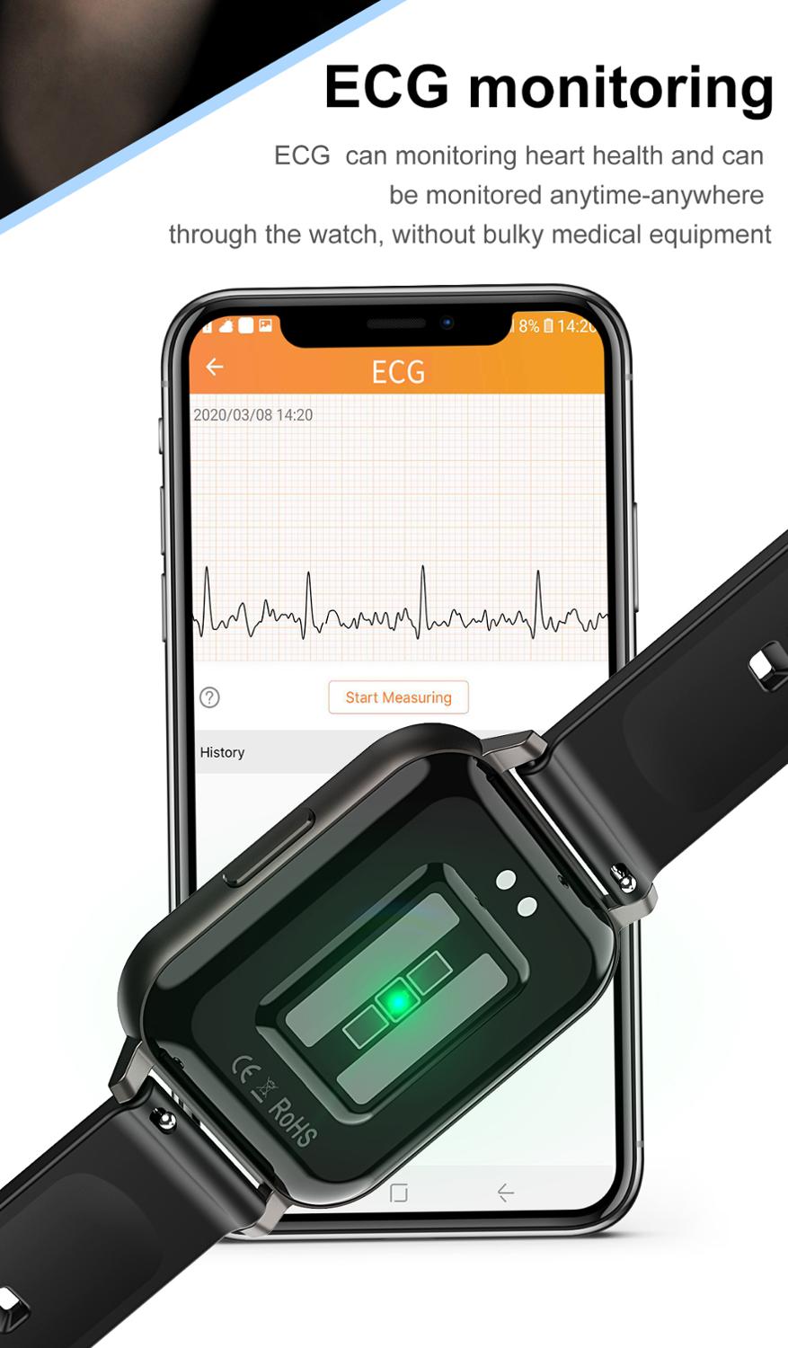 LEMFO DTX Smartwatch for Men - 1.78" HD ECG, Heart Rate, Fitness Tracker, Android/iOS Compatible