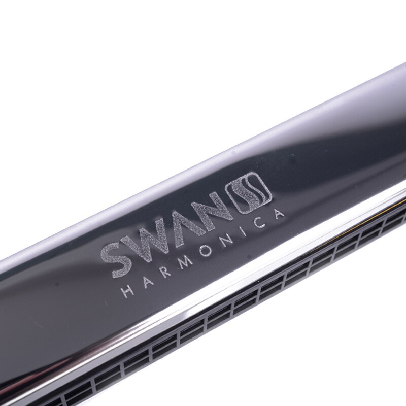 Swan SW24-4 trémolo Harmonica 24 trous, 48 tons de clé C avec boîte noire