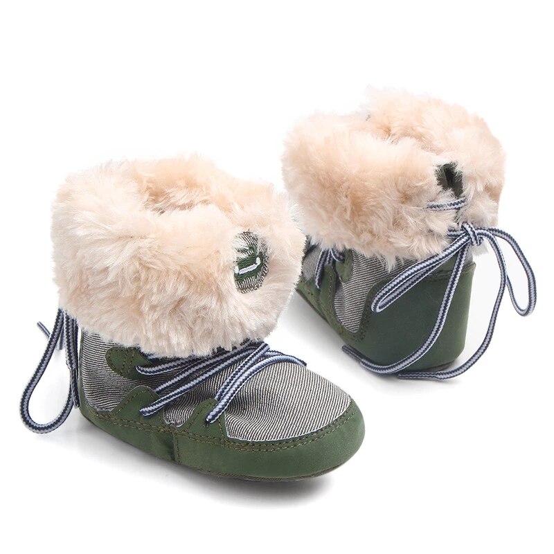 Winter Weichen Leder Warme Lange Plüsch Baby Schnee Stiefel Für Jungen Mädchen Winter Baby Schuhe nicht-Unterhose Kleinkind jungen Mädchen Booties