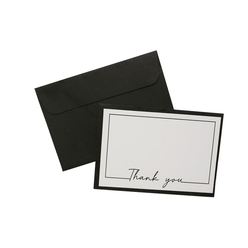 5set DIY handwritten Blank greeting Paper Cards Birthday Greeting Card with envelope wedding invitations: thank you 3