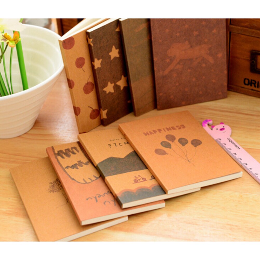 8 Stijlen Planner Traveler 'S Notebook School Briefpapier Vintage Pastel Tekening Pastels Zakken Notedpad Dagboek Pocket Boek